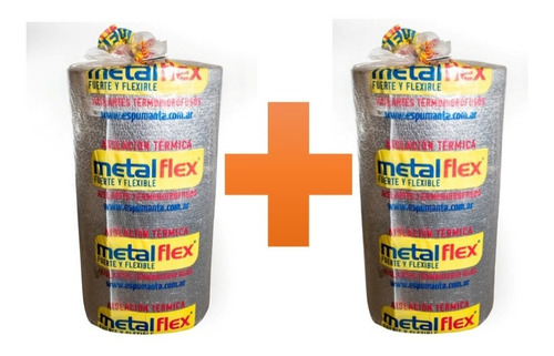 Combo* Aislación Térmica Para Chapa 2 X 10mm X 20m Aluminiza