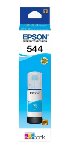 Botella De Tinta Epson Original 544 Cian