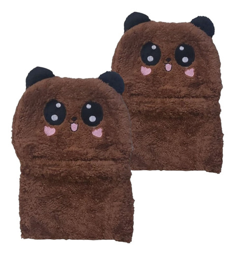 Pack X2 Gorro Con Cuello Felpa Bufanda Cuello Polar Jockey