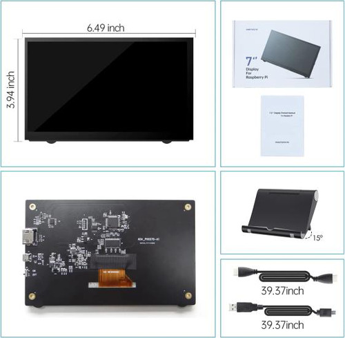 Hmtech Pantalla Raspberry Pi De 7 Pulgadas 800x480 Hdmi Moni