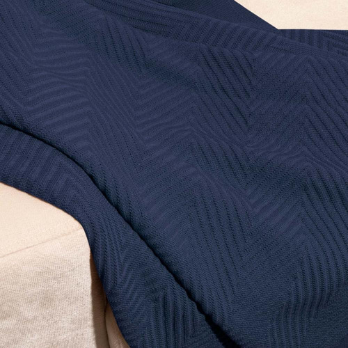 Manta Tricot Mabelle Marinho 130 X 150 Cm