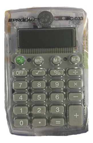 Calculadora De Bolso Pc033  Com Cordão  - Procalc