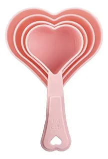Aleissi Tazas Cucharas Medidoras Corazon 4pz Cocina Reposter