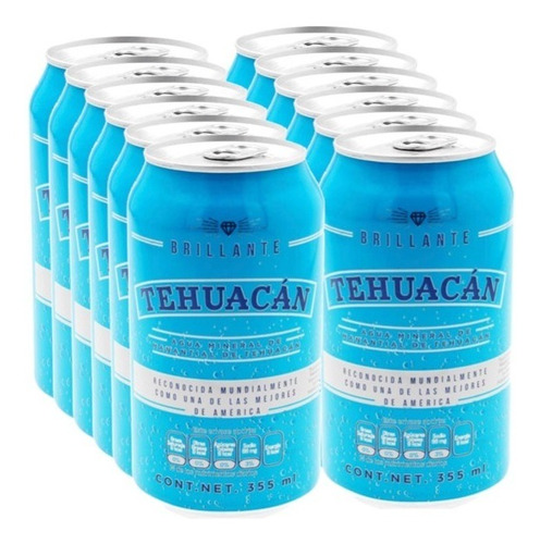 Agua Mineral Natural Brillante Tehuacan 355 Ml 12pack