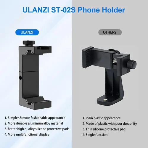 Soporte Para Trípode Para Teléfono Ulanzi St-02s De Aluminio