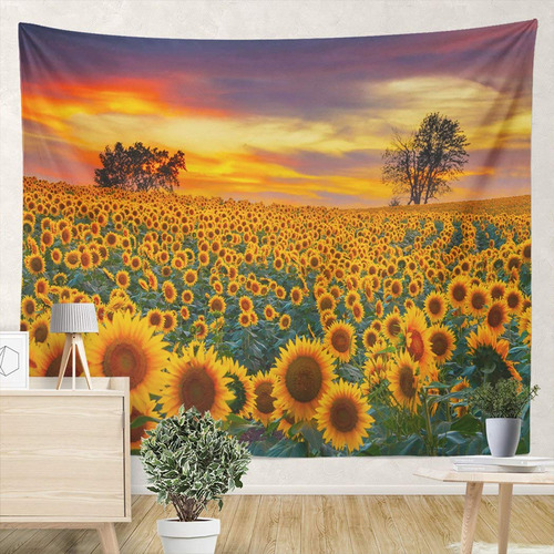 Tapiz Para Colgar Pared 59.1 Wx 51.2 H Girasol Floreciente
