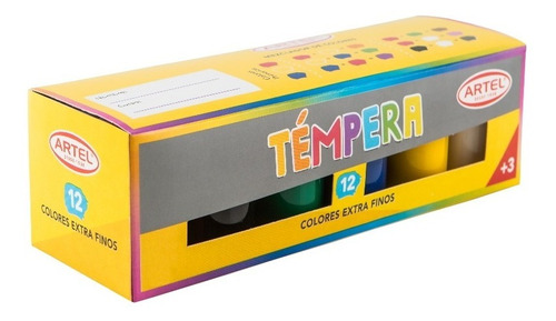 Tempera Artel 12 Colores