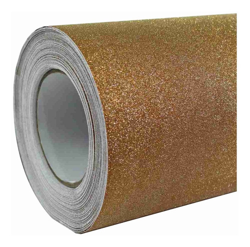 Vinil Adhesivo Glitter Oro Texturizado 60 Cm X 3 Mt.