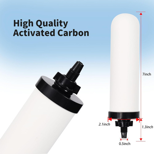 2 Velas De Filtro De Agua De Cerámica De 10 Pulgadas, ...