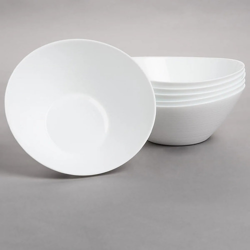 Imagen 2 de 4 de Set X 12 Compoteras Ovaladas Vidrio Templado Opalina Blanco
