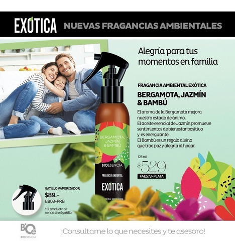 Fragancias Ambientales Exótica Perfumante 125ml