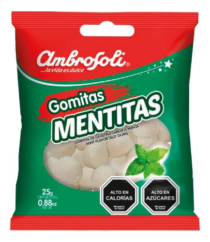 Display Gomitas Mentitas Ambrosoli 20 Unidades