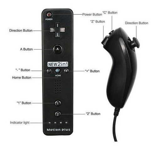 Para Controles De Joystick Nintendo Wii Nunchuk