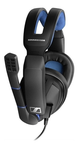 Imagen 3 de 3 de Auriculares gamer Sennheiser GSP 300 negro y azul