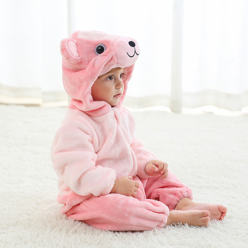 Mono Con Capucha Para Niños Y Niñas, Lindo Traje De Franela