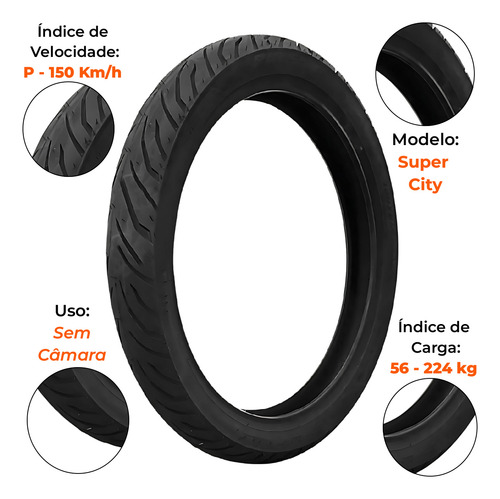 Par Pneu Gsr 125-150 275-18 + 100-90-18 (+largo) Pirelli