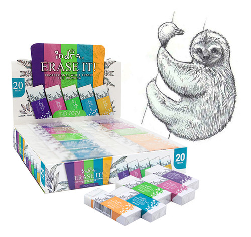 Gomas Profesionales Indra Para Dibujo Caja De 20 Pzs