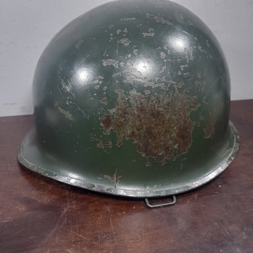 Imagem 7 de 7 de Capacete M1 Antigo Numerado Emenda Traseira Fecho Flexível.