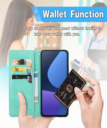 Funda Para Oppo Reno 5f/a94 5g/f19 Pro+, Funda Tipo Cartera Con Tapa, Estampado De Poliuretano, Ranura Para Tarjetas Ant