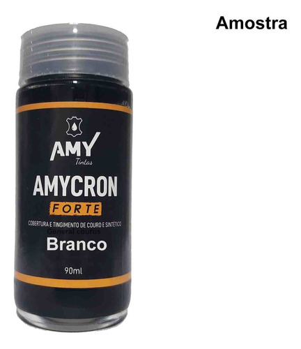 Amycron tinta para couro sapatos forte branco 90ml