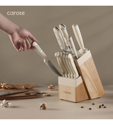 Juego De Cuchillos 14 Piezas Con Bloque Carote