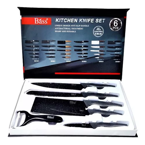 ARCOFF Juegos de cuchillos, 4 unids cuchillos de cocina conjunto de  chef+pelar+cuchilla+santoku cuchillo acero inoxidable cocina herramientas  cuchillo