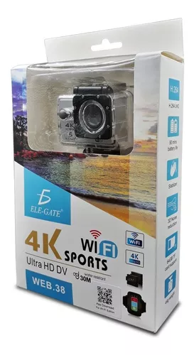 Camara GO PRO de Accion 4K Ultra HD Resistente al Agua Sumergible - ELE-GATE