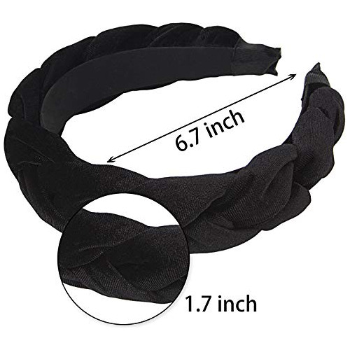 Diademas Rinvee Para Mujer, De Terciopelo Trenzado, A La Mod