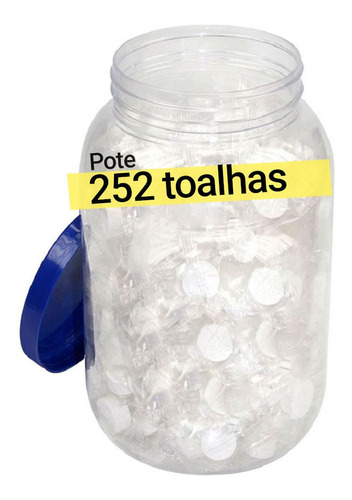 Toalha Desidratada Compacta Multiuso Estética Pote Com 252un