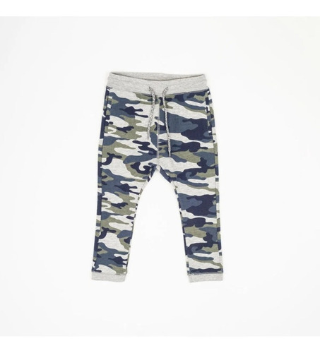 Pantalón De Buzo Niño Camuflado Gris Colloky