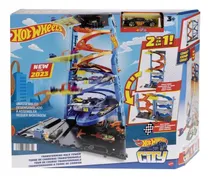 Comprar Hot Wheels Pista De Juguete Torre De Carreras Doble Altura