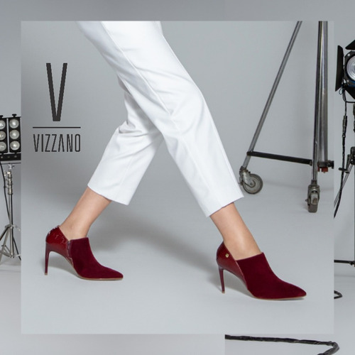 Imagen 6 de 10 de Zapato Bota Botineta Clasico Taco Fino Moda Vizzano 1344-101