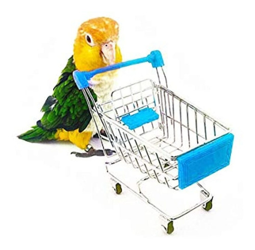 Ueetek Pet Bird Parrot Toys Mini Carrito De Compras Intelige