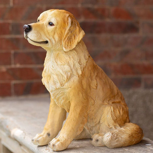 Estatua Perro Golden Retriever Jardin Escultura Paisajismo