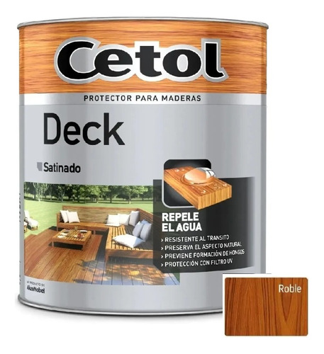 Cetol Protector Para Deck Exterior X1 Litros Color - Davinci