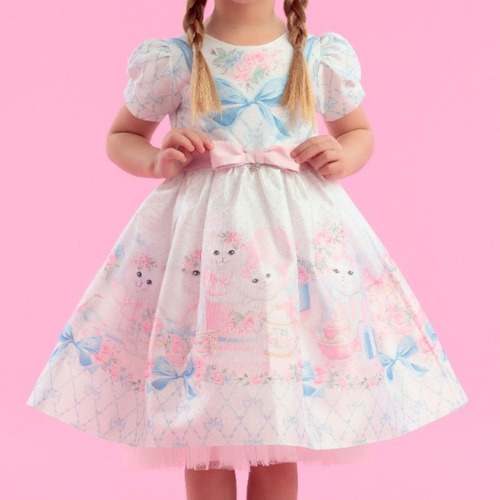 Vestido De Festa Infantil Cute Garden Petit Cherie 22114 B.e