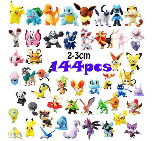 144 Piezas Pokemon Go Doll Figuras De Acción Juguetes