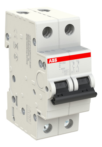 Interruptor Termomagnético Sh202-c10 2p 10a 2cds212001r0104