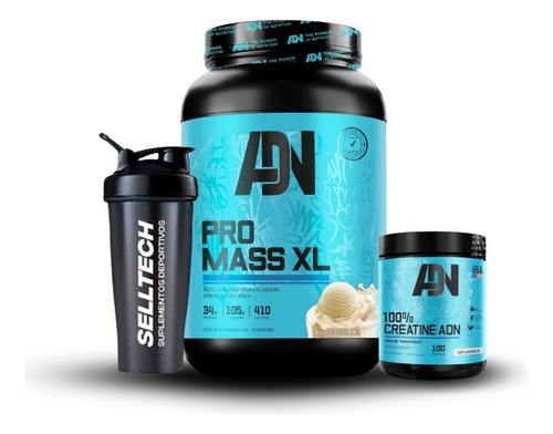Pack Adn Pro Mass Xl 2kg Vainilla + Creatina 250gr