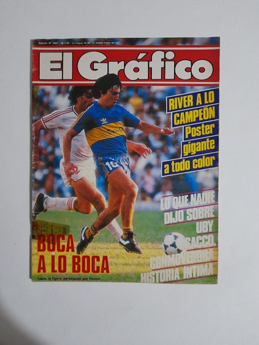 El Grafico 3467.boca 3 Argentinos 2,gimnasia 0 River 1