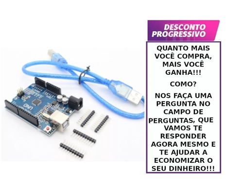 Placa Para Arduino Uno R3 Smd + Cabo Usb + Tutorial