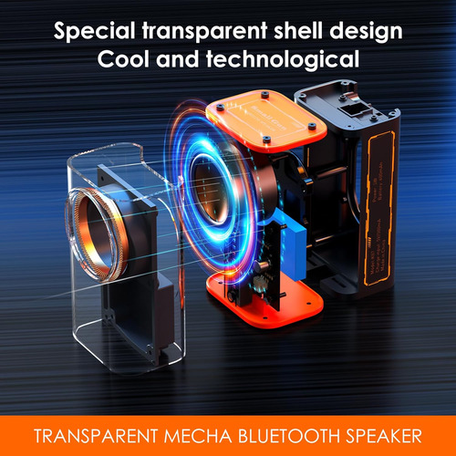 Altavoz Bluetooth Inalámbrico Transparente Mini Altavoz Port