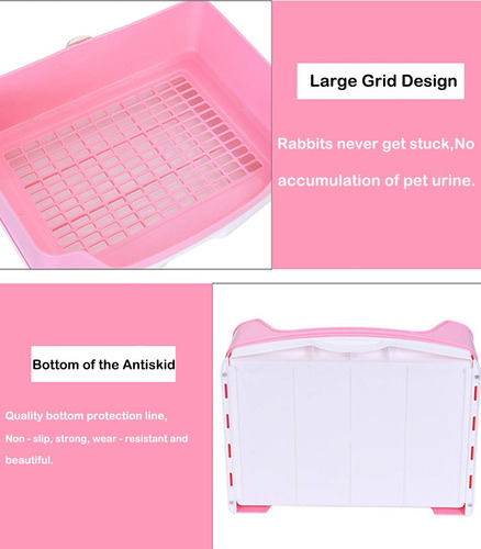 Caja De Arena Para Conejos Linifar Extra Grande Con Juego De
