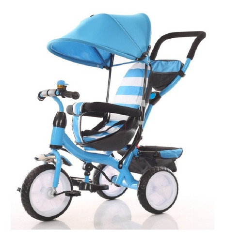 Triciclo Infantil Con Manija Direccional Y Capota Priori