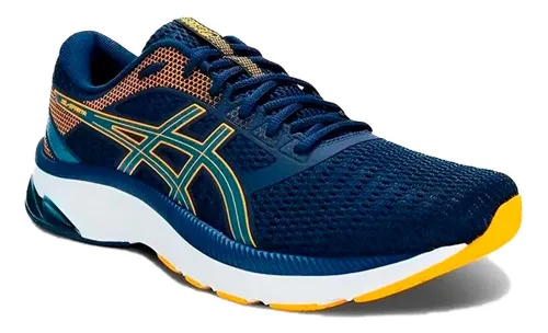 Asics azules y amarillas hotsell