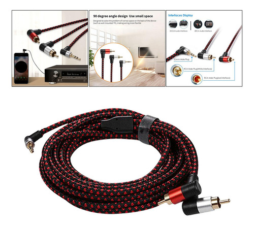 L Adaptador De Audio Auxiliar De 3,5mm A Cable 5 Metros
