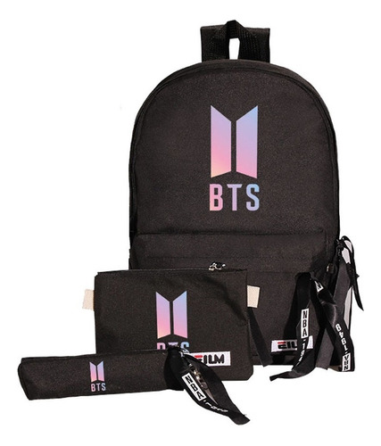 Mochila Coreana De 3 Piezas Mochila Bts Y Pegatinas