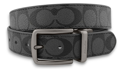 Cinturon Coach Signature Hombre Mujer Unisex Negro/hebilla Clasica M 110cm