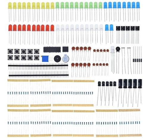 Kit Componen Intermedio Electrónica Led Resistencia Capacito