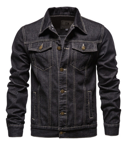 Chaqueta De Hombre Chaqueta De Mezclilla Delgada Informal